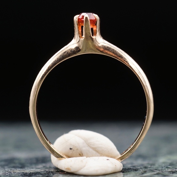 c.1900 Ostby & Barton Paste Stone Ring 10k Solid Gold Tiffany Setting sz3 - Picture 8 of 12